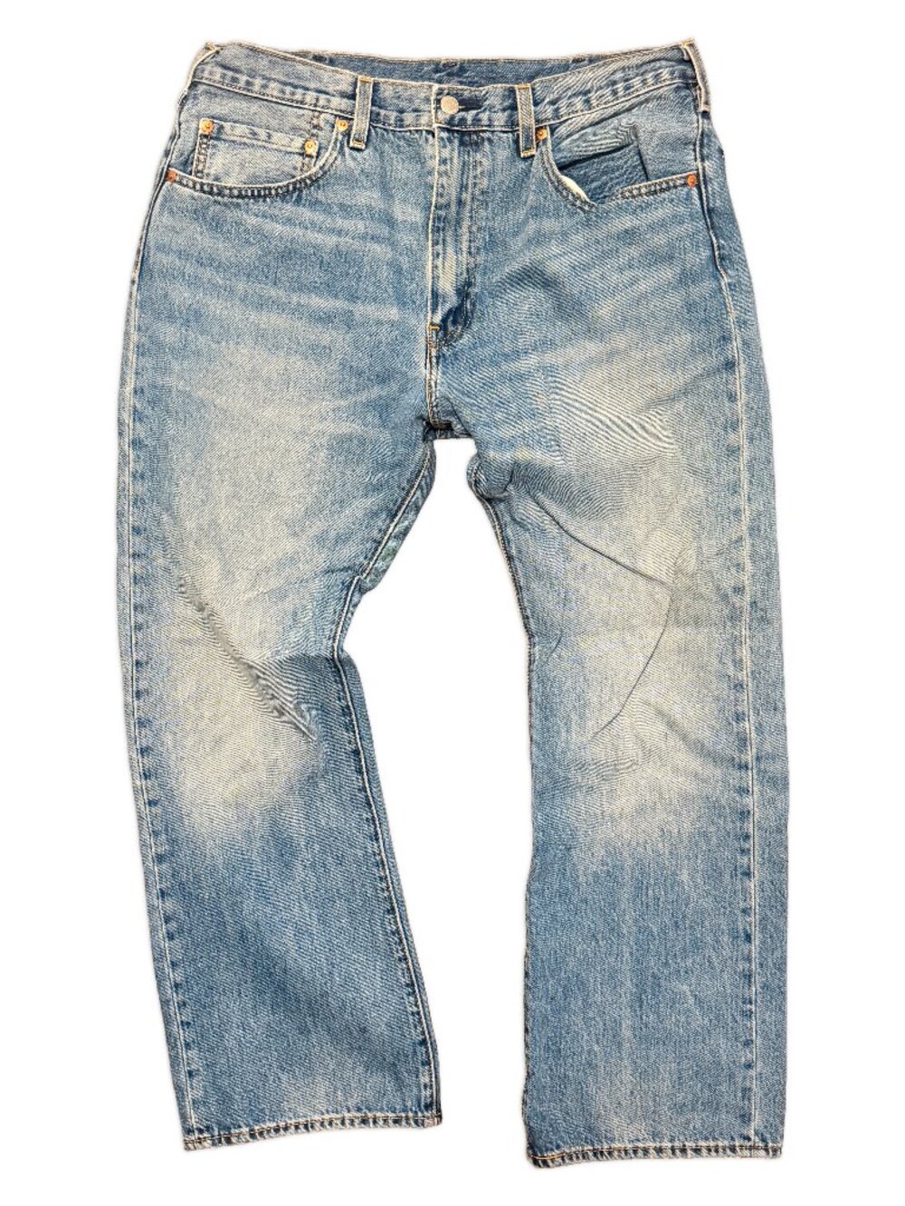 Levi's Premium Light Wash Straight Leg Denim Jeans Men's Estimated 34x29 Red